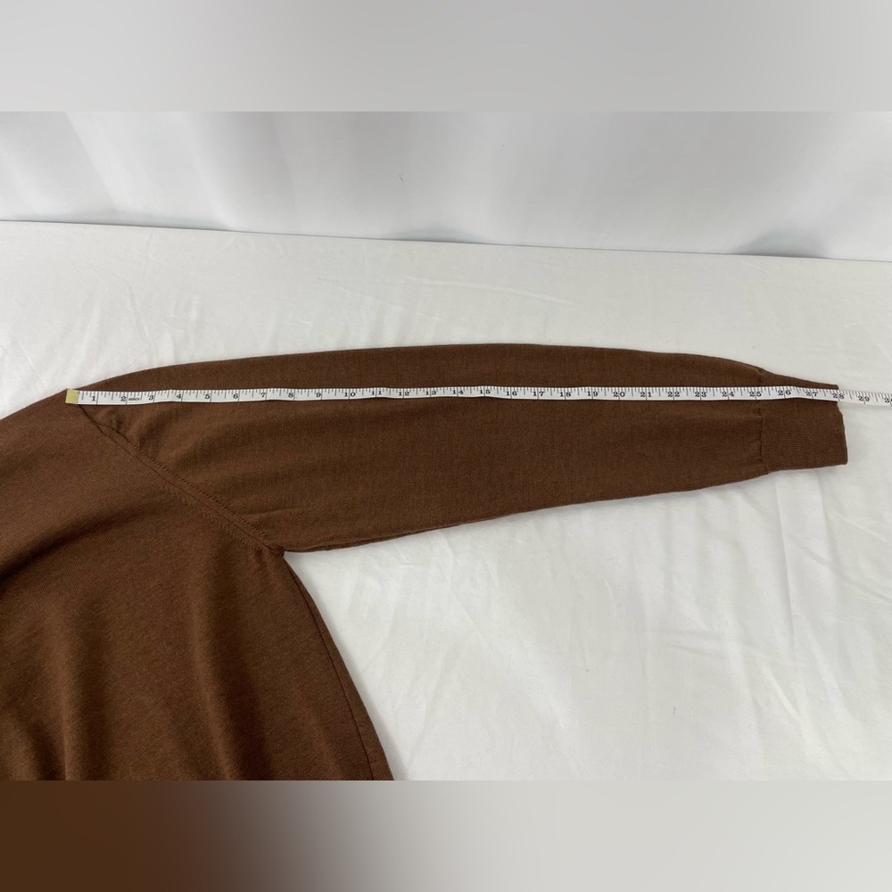 Williams & Kent 100% Merino Wool Quarter Zip Sweater Men’s Brown Pullover XXL - Picture 11 of 12